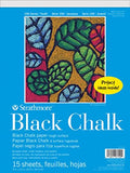 Strathmore 27-150 100 Series Youth Black Chalk Pad, 9"x12" Tape Bound, 15 Sheets