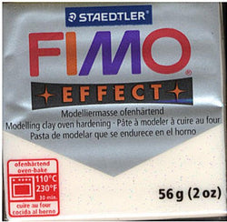 Fimo Soft Polymer Clay (Glitter White) 4 packages