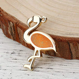 Glitter Enamel Charms, 15 Pack, Gold Plated (Flamingo)