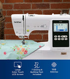 Brother LB5000 Sewing and Embroidery Machine, 80 Built-in Designs, 103 Built-in Stitches, Computerized, 4" x 4" Hoop Area, 3.7" LCD Touchscreen Display, 7 Included Feet