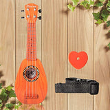 17 Inch Kids Ukulele Guitar Toy 4 Strings Mini Children Musical Instruments Educational Learning Toy for Toddler Beginner Keep Tone Anti-Impact Can Play With Picks/Strap/Primary Tutorial (ROSE)