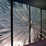 Abstract Silver Metal Wall Art Sculpture - Multi-Panel Modern Home Décor Static by Jon Allen