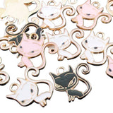 48pcs Cate Cat Emanel Pendant Bracelet Charm Beads Findings Alloy Mix Lots (Multi-color)