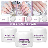 Acrylic Nail Kit with Acrylic Liquid & Nail Glue, Nail Kit Set Professional Acrylic with Everything, French Tips Nail Art Decoration Tools for Beginners and Technicians