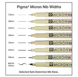 Pigma Micron Pen Favorites Kit #6 - Set of 6 (003/01/05/08/PN/Brush), Black