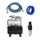 ZENY Pro 1/5 HP Airbrush Air Compressor Airbrushing Kit w/ 3L Tank and 6FT Hose Multipurpose for Hobby Paint Cake Tattoo Nail
