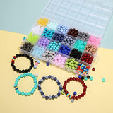 Enjoymade Transparent Color Glass Beads Bracelet Making Kit, Girls' Lovely Cute Bracelet Necklace Jewelry Making Kit, DIY Bulk Acrylic Gradient Bubble Bead Girls' Jewelry, Girls' Birthday Gift