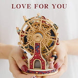 LOVE FOR YOU Rotating Ferris Wheel Bear Music box Exquisite gift Music Box for women Girls Boys mom kids Valentines gift birthday gift（Melody:Castle in The Sky）