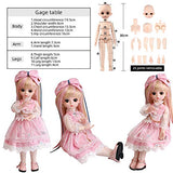 UCanaan BJD Doll, 1/6 SD Dolls 12 Inch 18 Ball Jointed Doll DIY Toys with Full Set Clothes Shoes Wig Makeup, Best Gift for Girls-Lucy