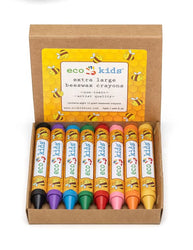 Eco Kids- Beeswax Jumbo Crayons/Beeswax Extra Large Toddler Crayons Easy Glide Natural Renewable Non Toxic by DS Bundles