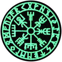 EmbTao Glow In Dark Vegvisir Viking Compass Norse Rune Morale Tactical Embroidered Applique