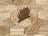 1.54" Wood Hexagon Cutout Shapes Unfinished Wood Mosaic Tile - 30 pcs