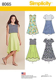 Simplicity US8065AA Girl's Plus or Popover Dress Sewing Pattern, Sizes 8-16