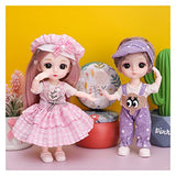 Camplab ·CAMPLAB· 6 Inch Movable Joints BJD Doll Princess Dolls Kawaii Cute Dolls with Full Set Clothes Shoes Wig Makeup DIY Make Dolls Crafts Cute Display Toys Best Gift for Girls (Color : I)