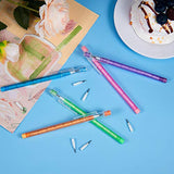Non-Sharpening Pencils HB Translucent Pencil Stacking Point Pencils for Kids Stackable Pencil with Matching Eraser for Taking Notes, Writing, Drawing, 5 Colors (50)