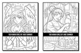 100 Kawaii Girls: An Adult Coloring Book Collection with Cute Portraits, Fantasy, Horror, Christmas, and More! (Kawaii Girls Coloring Books)