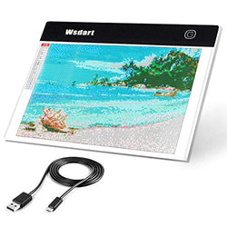 Wsdart A3 LED Light Pad for Diamond Painting - USB Powered Light Box Dimmable Brightness Light Board, Apply to Full Drill & Partial Drill 5D Diamond Painting