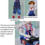 1/6 SD Doll BJD Dolls Full Set 28.2cm Ball Jointed Dolls Toy Surprise Gift for Girls, Action Figure + Makeup + Cowboy Clothes + Wig + Shoes