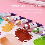 Paul Rubens Professional Watercolor Paint, Set of 24 Colors x 8ml Tubes Artist Grade Watercolor Painting Kit, with A Pink Palette, Vibrant Pigments, Perfect for Artist and Hobby Painters