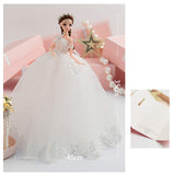 MAI&BAO Princess Doll Party Wedding Dress Clothes Gown Outfit,for Girl Doll Gift Christmas, Children's Day, Wedding Anniversary,35CM,Purple