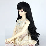 Miss U Hair 9-10 Inch 1/3 BJD MSD DOD Pullip Dollfie Doll Wig Long Curly Hair Not for Human (Jet black)