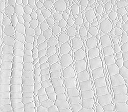 Vinyl Fabric Crocodile WHITE Fake Leather Upholstery / 54" Wide / Sold by the Yard