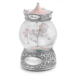 Things Remembered Personalized Carousel Horse Musical Snow Globe with Engraving Included