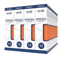 Wood-Cased #2 HB Pencils, 72 Packs of 12-Count, Yellow, Pre-sharpened, Class Pack, 864 pencils in