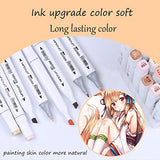ARTOSA 30 Colors Skin Tone Markers Dual Tip Marker Set, Alcohol Based Art Markers Artist Permanent Sketch Manga Marker Pens whit Upgraded Case for Portrait Illustration Drawing Coloring