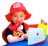 Holy Cow, I'm a Firefighter Gift Set-Includes Book, Plush Cow Toy, Fireman Hat Vest Costume Toddler Boys Kids Ages 2 3 4 5 6 Years. Great Kids Role Play, Birthday, Christmas