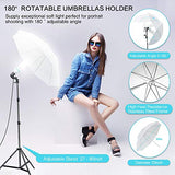 Photography Softbox Lighting Kit, 6.5 x 10ft Backdrop Stand System and E27 135W 5500K CFL Bulbs Softbox and Umbrellas Continuous Photo Lighting with Green/White/Black Backgrounds