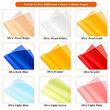 Colored Vellum Paper 8.5 x 11, Cridoz 9 Colors Transparent Clear Vellum Paper Translucent Tracing Paper Printable Vellum Drafting Sheets for Printing Drawing Ink Jet Laser Printer
