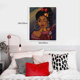 EZYES African American Women Painting Abstract Modern Wall Art For Living Room Black Girl Posters Prints Bathroom Modern Home Decor Canvas Artwork 16*20 Inches