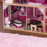KidKraft Amelia Wooden Dollhouse with Elevator, Balcony and 15-Piece Accessories, Pink ,Gift for Ages 3+