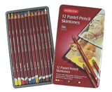 Derwent Pastel Pencils, Skintone, 4mm Core, Metal Tin, 12 Count (2300563)