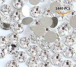 1440PCS Fireboomoon Crystal (001) clear Swarovski, Crystal Nail Art Flatbacks Rhinestones, Flat