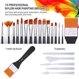 Acrylic Painting Set, Ohuhu 78pcs Artist Set with 48 Non Toxic Acrylic Paint Tubes, Wood Table-Top Easel Box, Art Painting Brushes and Acrylic Painting Pads for Artists Students Kids Valentine's Day