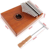 【Happy Shopping Day】OriGlam 17 Key Kalimba Mbira Thumb Piano, Finger Piano/Mbira 17 Tone Musical Toys with Engraved Notation, Hammer, Music Book for Music Lovers Beginners and Child