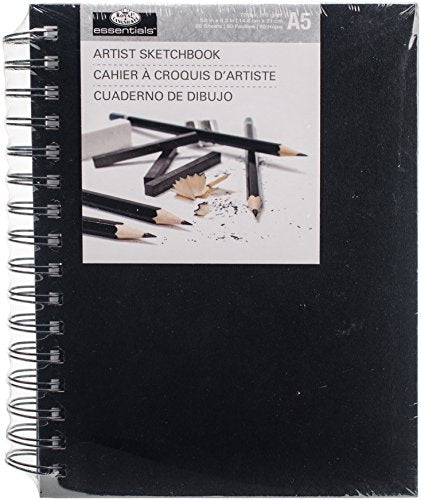 Royal & Langnickel A5 5.8 x 8.3 inch Sketchbook with Spiral Side (80 Sheets)