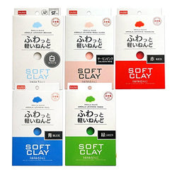Daiso Japan Soft Clay White / Pink / Red / Blue / Green