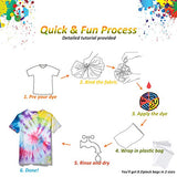 DIY Tie Dye Kit, 18 Colors One Step Tie Dye Art Craft Set for Kids Adults, Fabric Tie Dye for Party, Creative Family Group Activities