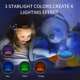 Sleep Soothers for Sleeping Baby, Portable White Noise Sound Machine & Night Light Projector, Baby Lullaby Stuffed Animal Toy, Sleep Aid for Newborns and Up (Starfish)