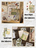 260Pcs Vintage Scrapbooking Stickers Pack, including 80Pcs Junk Journal Washi Stickers & 120Pcs Vintage Ephemera Deco Papers & 20 Pcs Cards & 40Pcs PET Stickers for Diary Planner Album Diary Notebook DIY Crafts (Letter)