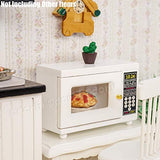 Odoria 1/12 Miniature Microwave Oven Dollhouse Kitchen Appliances Accessories, White