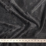Faux Fur Fabric Short Pile 60" wide Sold By The Yard Shag Rabbit Dark Grey