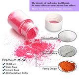 Mica Pigment Powder Epoxy Resin Dye 15 Color Shimmer Pearl Mica Powder Set Organic Powder Pigment, Slime Coloring, Colorant for Epoxy Resin Tumblers Art, Soap Making Dye, DIY Craft Project