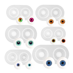 TIAN-K Doll Eyes Silicone Mold Doll Pupil Eye Eyeball Dome Molds Kit 6 Sizes