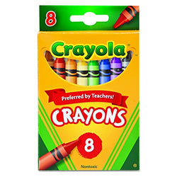 Crayola 523008 Classic Color Crayons, Peggable Retail Pack, Peggable Retail Pack, 8 Colors