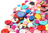 RayLineDo One Pack of 500g Plastic Mixed Colors of Various Shaped Buttons for DIY, Sewing and
