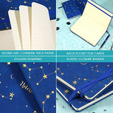 Journal/Ruled Notebook - Ruled Journal with Premium Thick Paper, 6.3" x 8.4", Hardcover with Back Pocket + Banded - Constellation
